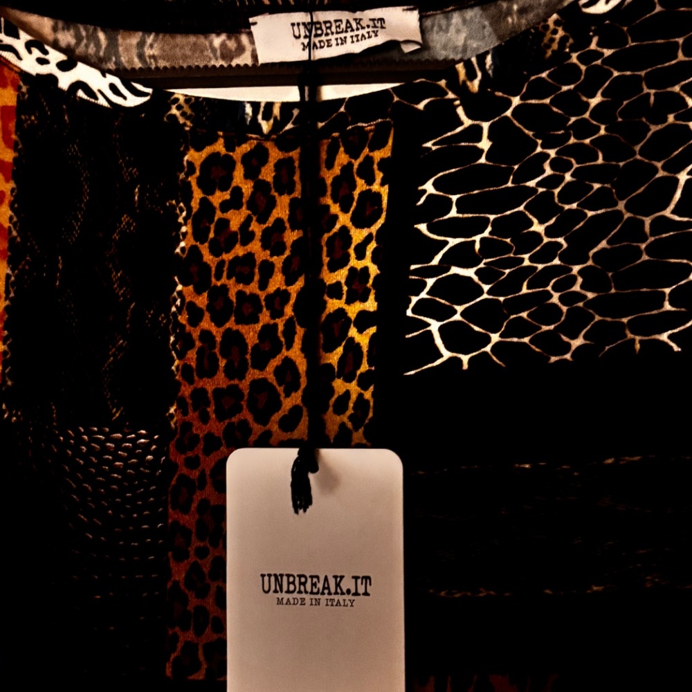 Unbreak. IT Made in Italy Janina Animal Print Maxi Dress Sz X-Large NWT - Picture 11 of 11